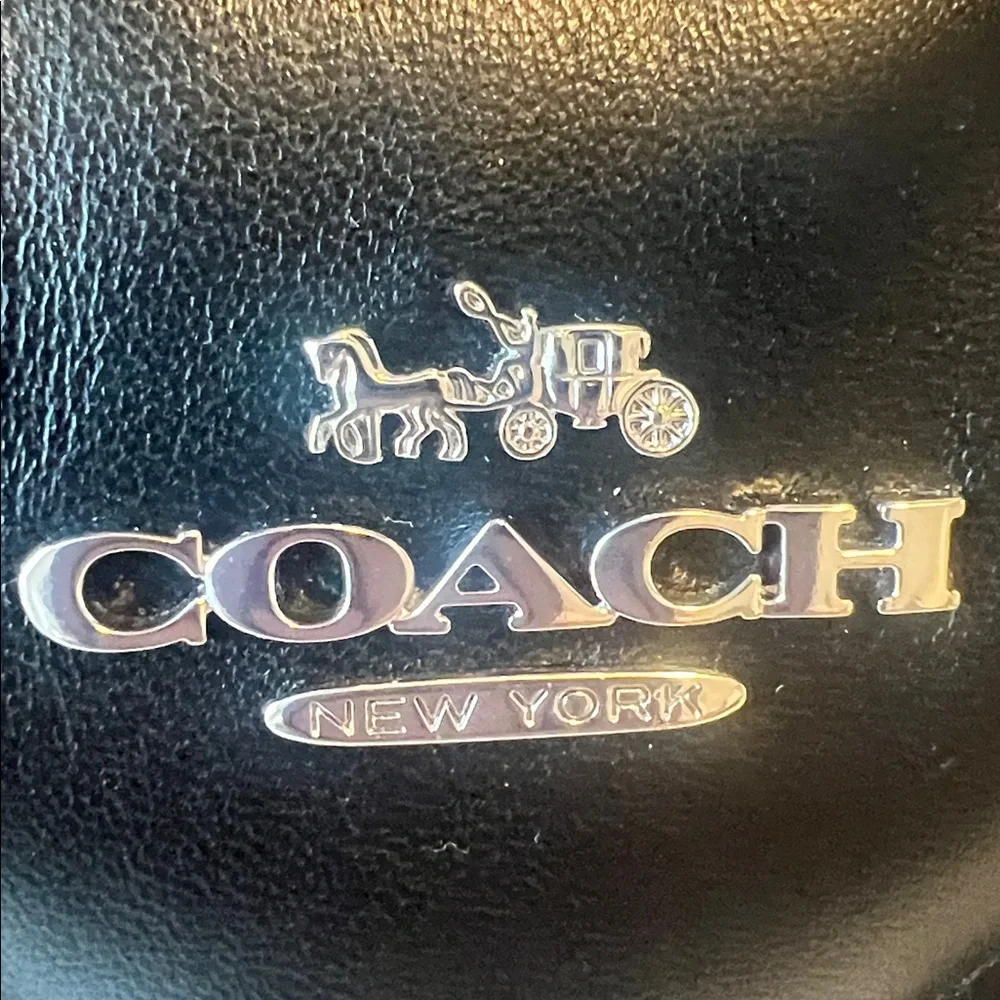 Coach Rowan Black Quilted Leather Satchel with Crossbody Strap - Picture 8 of 9